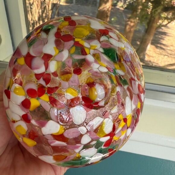 Handmade Zorza Polish Handblown Glass Bell Ornament Colorful Confetti Design NIB - Picture 7 of 13